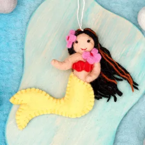 Felt Little Mermaid Hanging - Yellow Tail