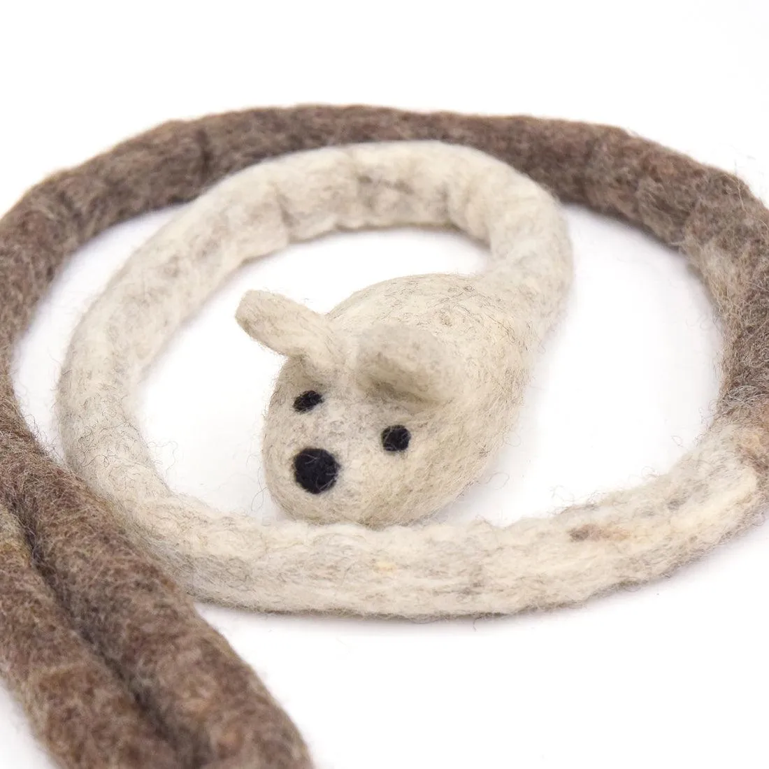 Felt Mouse Teaser Cat Toy - Grey