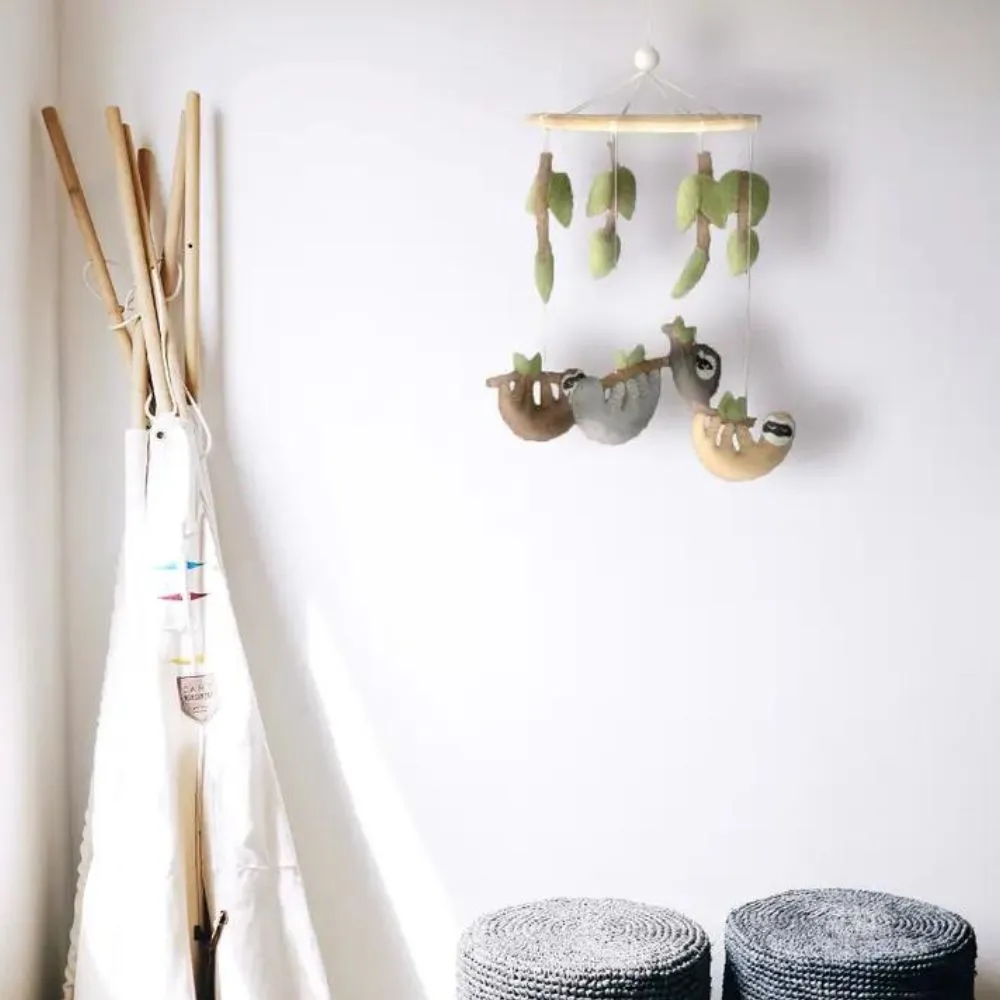 Felt Nursery Mobile - Sloths