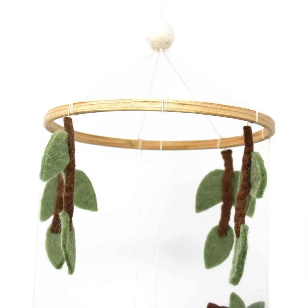 Felt Nursery Mobile - Sloths