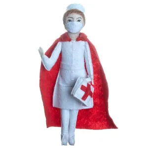 Felt Ornament - Super Nurse