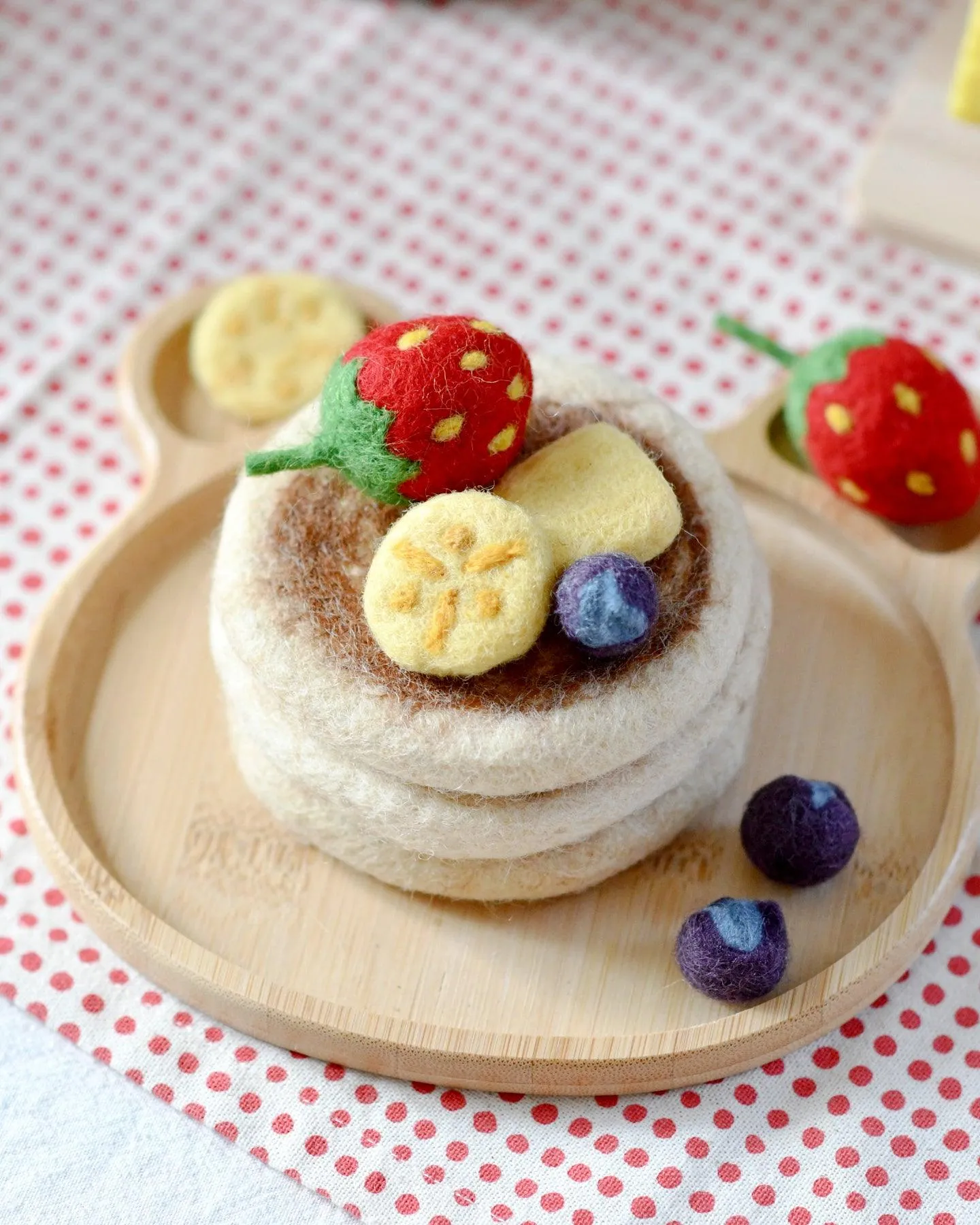 Felt Pancake Stack Play Food Set
