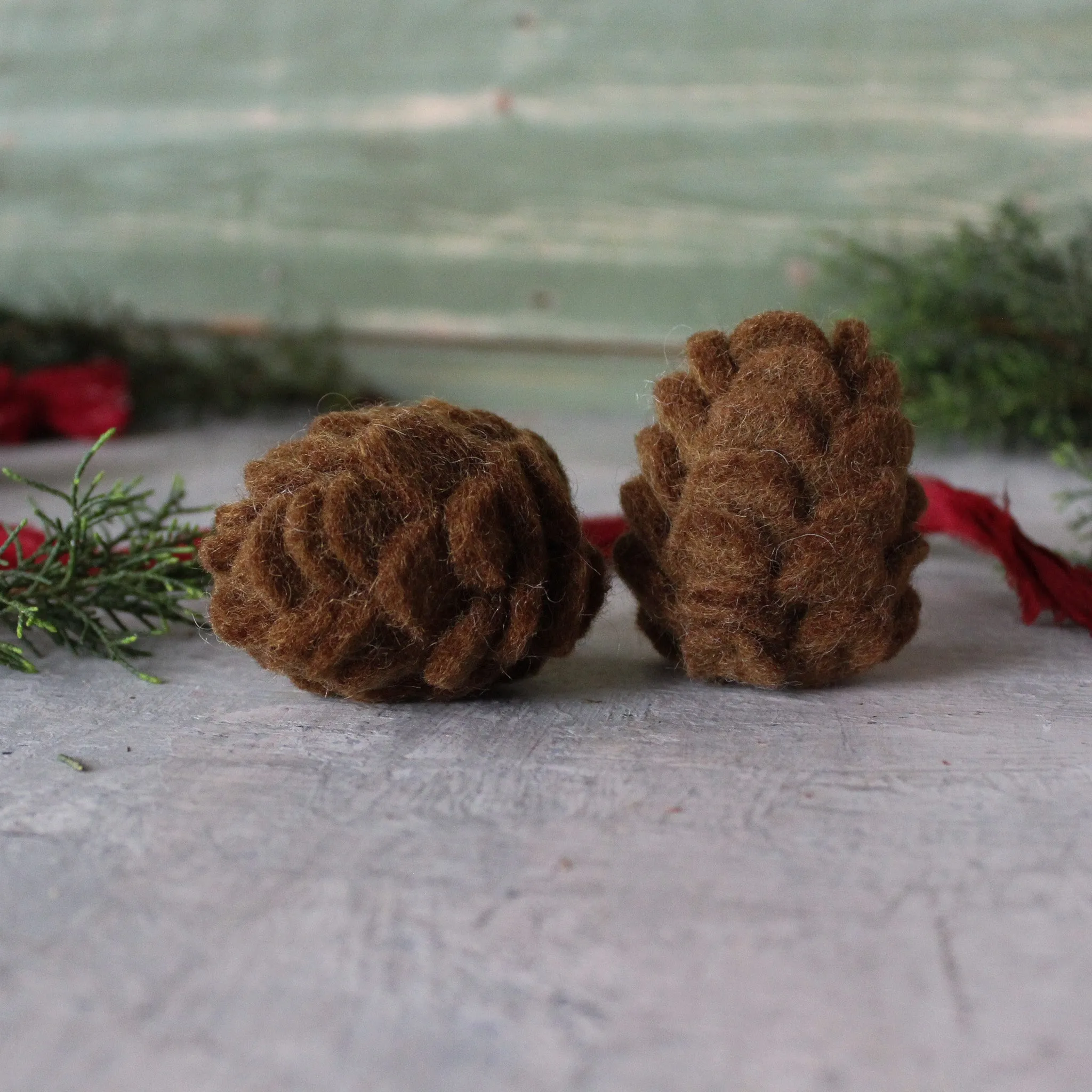 Felt Pine Cones