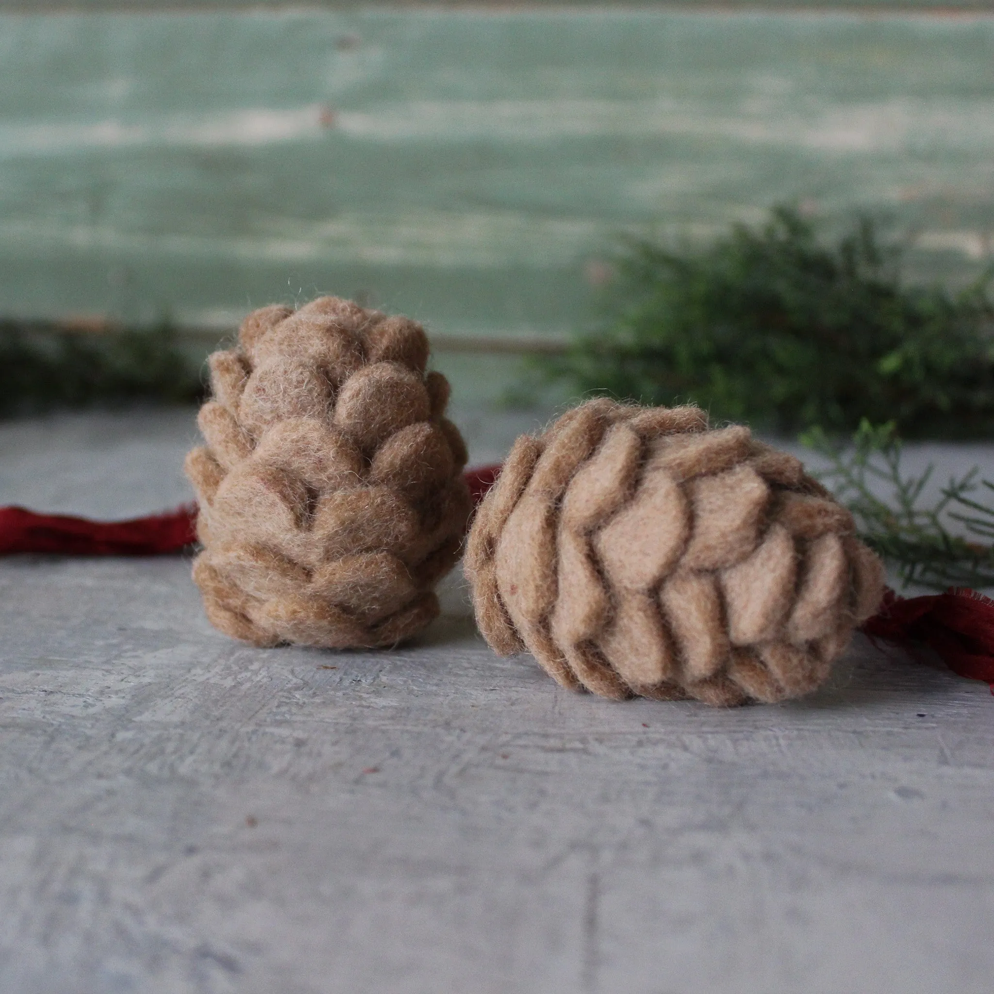 Felt Pine Cones