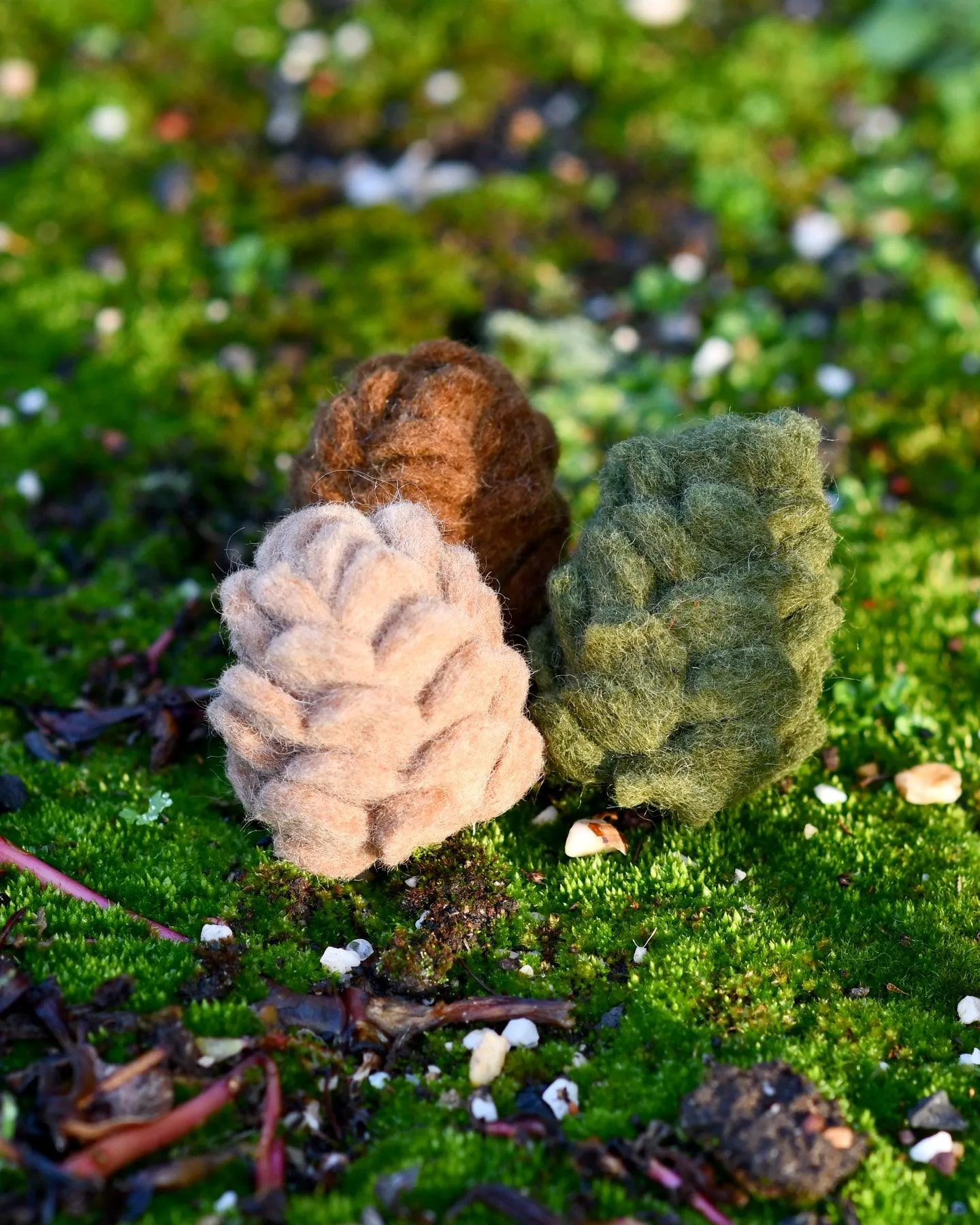Felt Pinecones - Set of 3