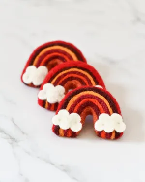 Felt Rainbows (Red Coloured) - 3 Rainbows