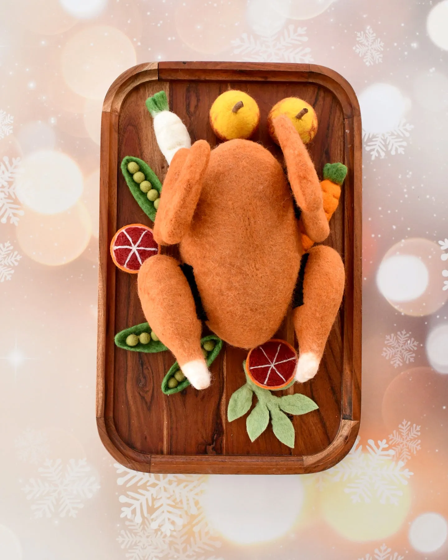 Felt Roast Turkey Play Food Set