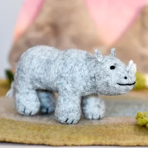 Felt Safari Rhino Toy