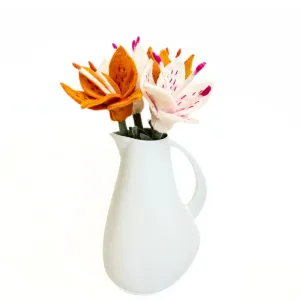 Felt Stargazer Lily Flower Stem