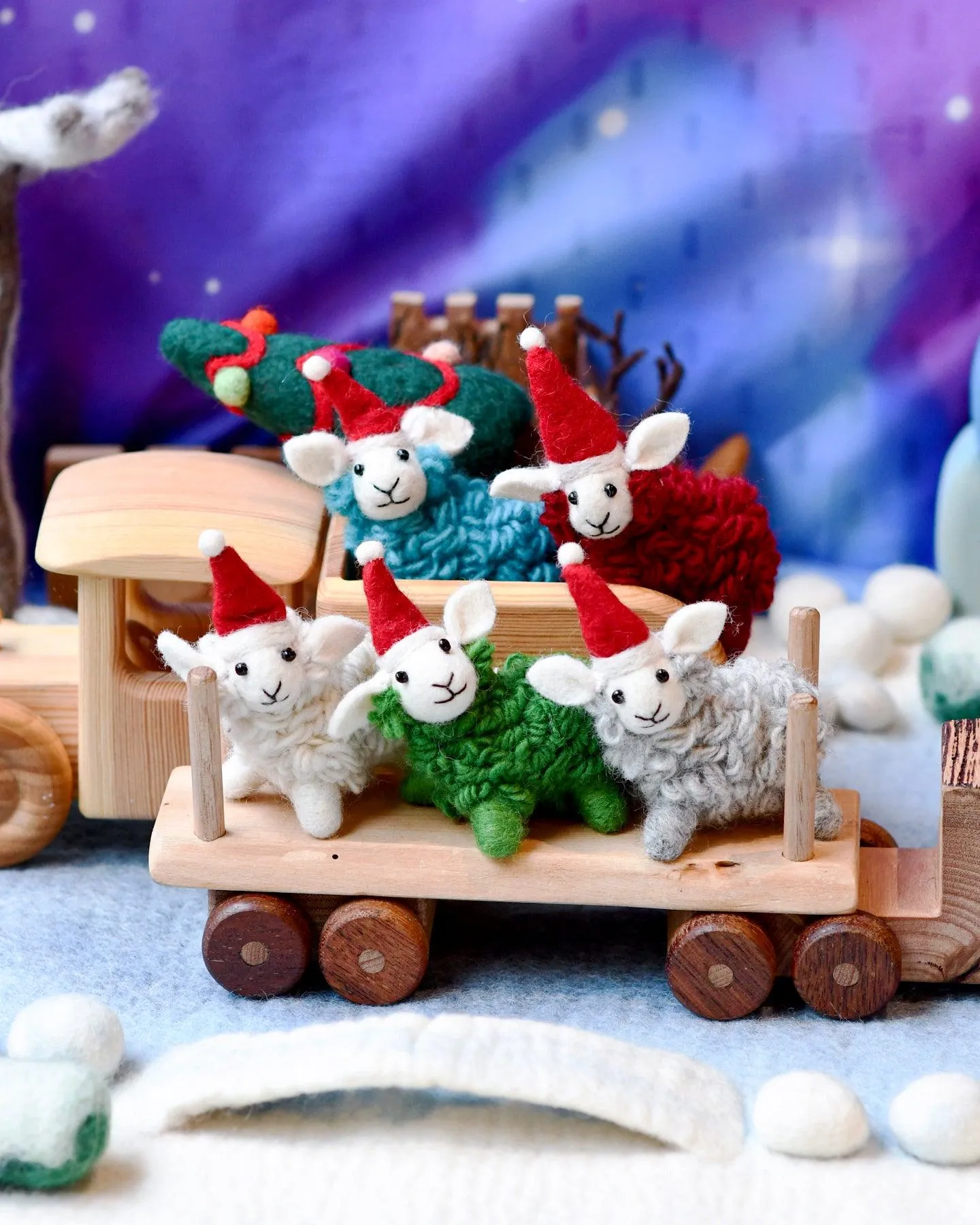 Felt White Sheep Christmas Ornament