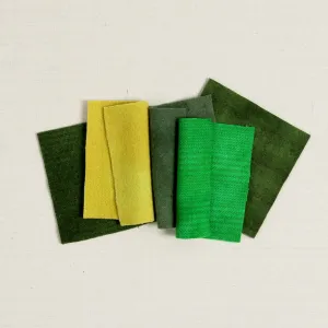 Felted Wool Charms, Greens