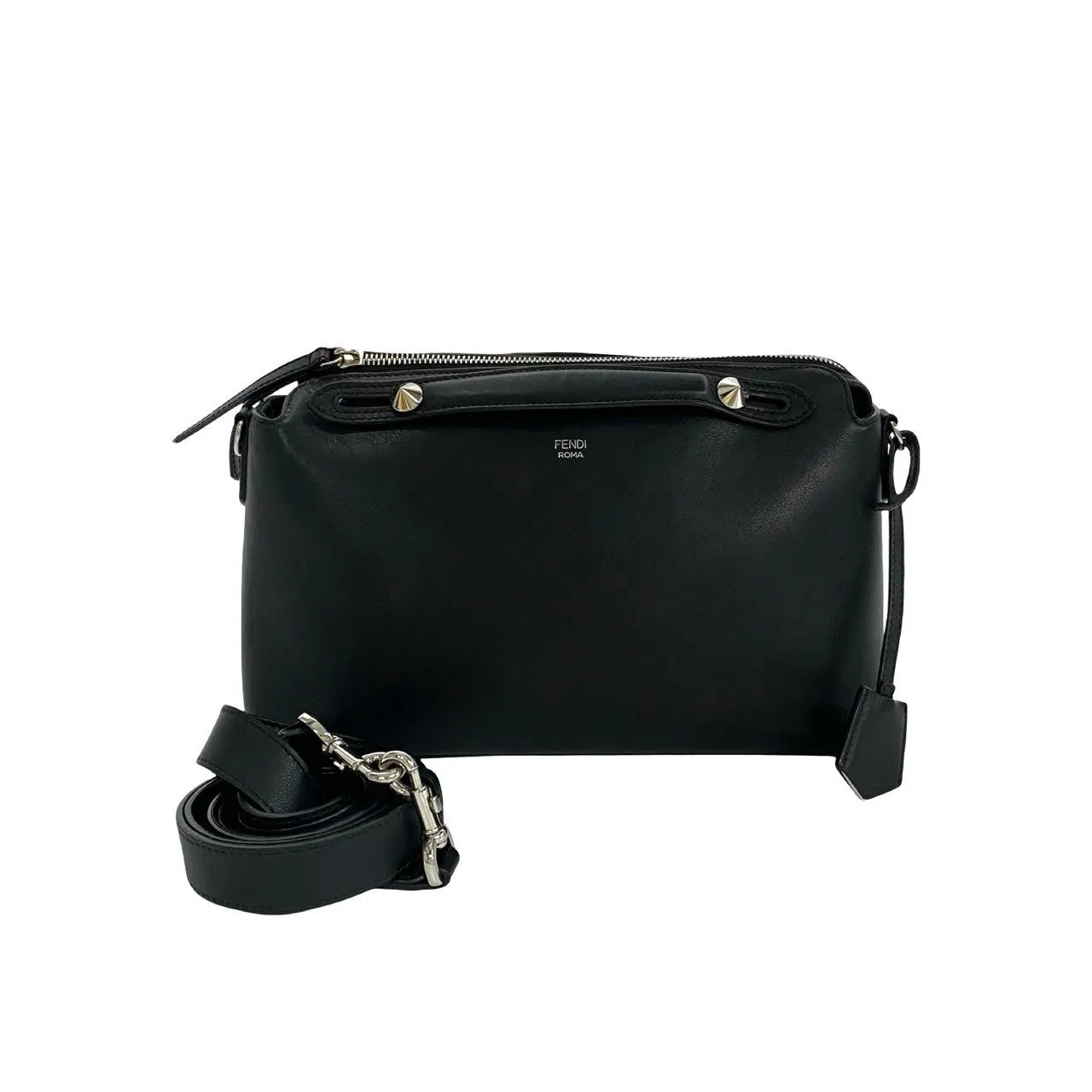 FENDI Shoulder Bag leather black By the way medium