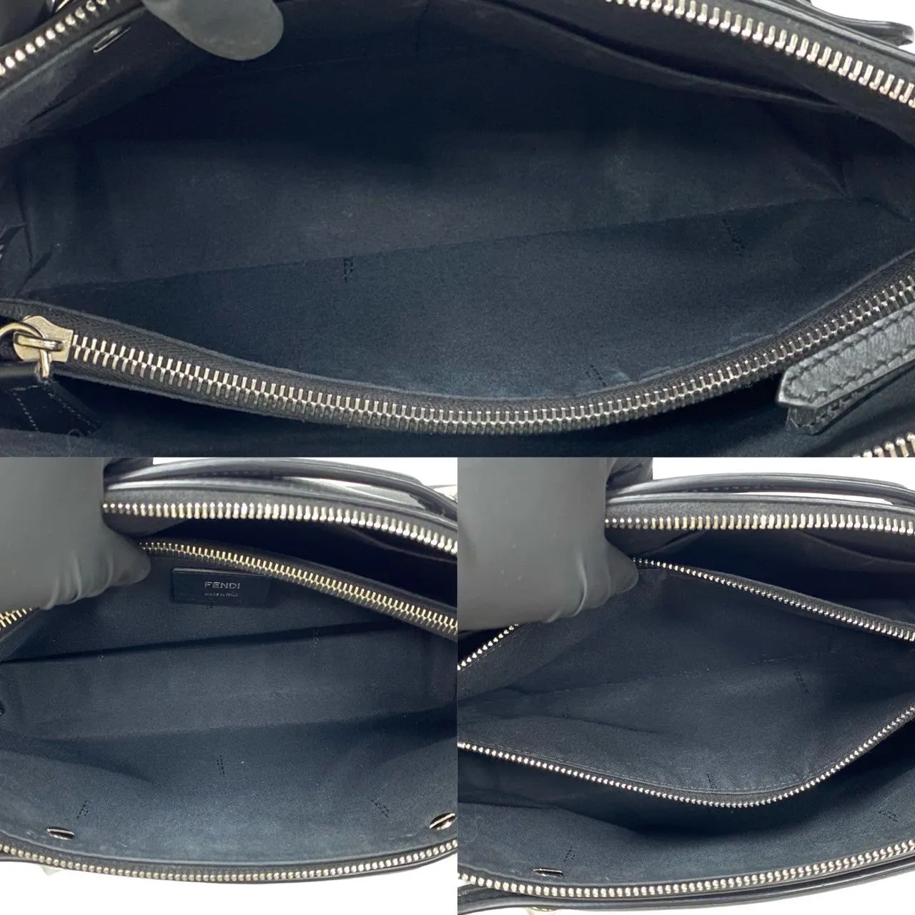 FENDI Shoulder Bag leather black By the way medium