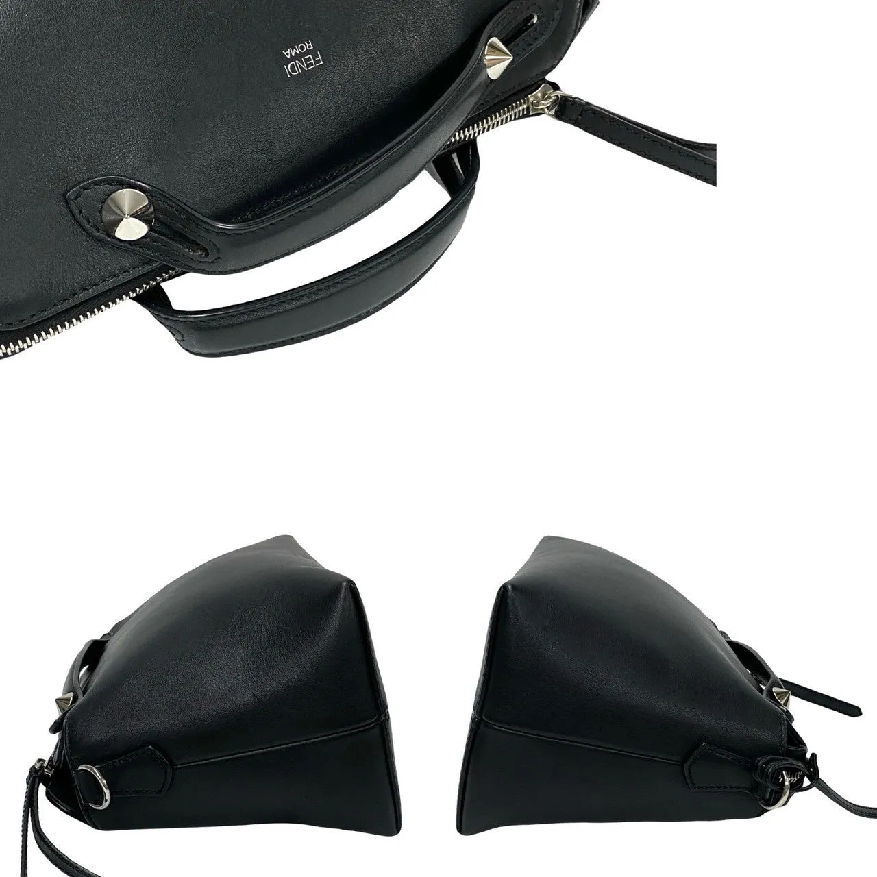 FENDI Shoulder Bag leather black By the way medium