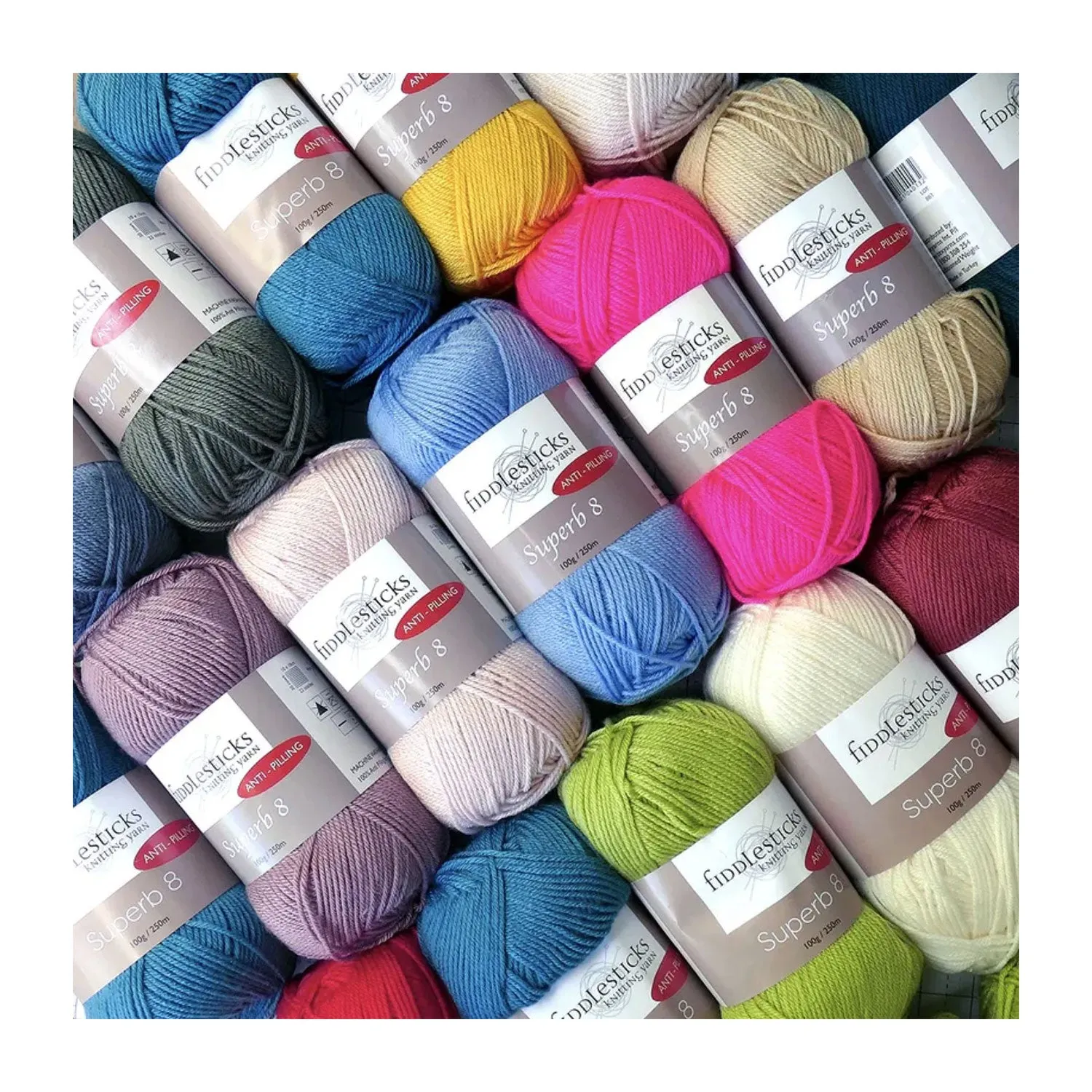 Fiddlesticks Superb 8 Yarn 100g - Sherbet