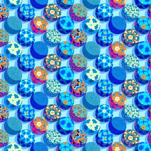 Florescence - Posy Pompons Hyacinth by Sam Wilde for Free Spirit