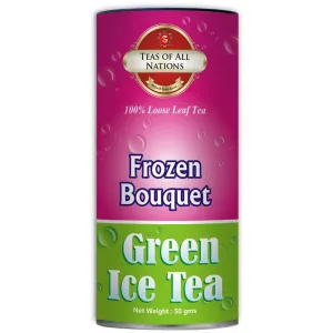Frozen Bouquet - Green Tea Ice with Rose & Spice Taste - Loose Leaf - Set of 2