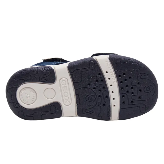 Geox sandalo da bambino Tapuz B450XB 05410 C4211 blu bianco
