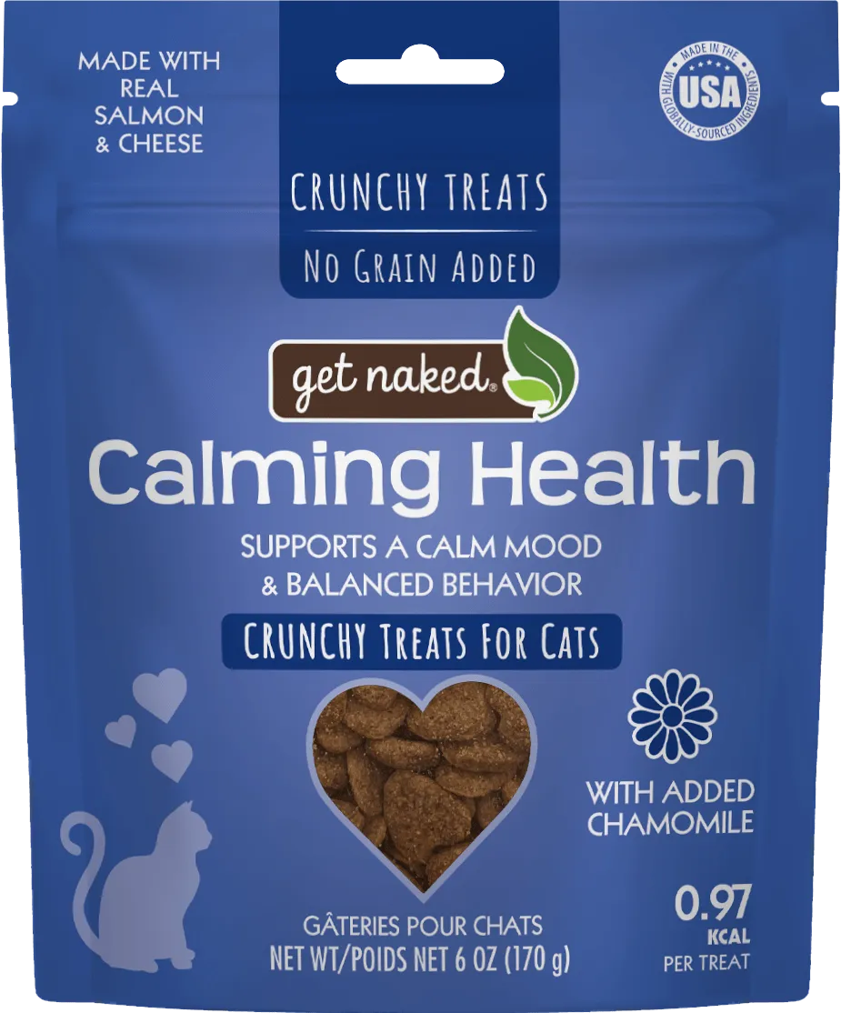 Get Naked® Calming Health Functional Crunchy Treats for Cats, Salmon & Cheese Flavor