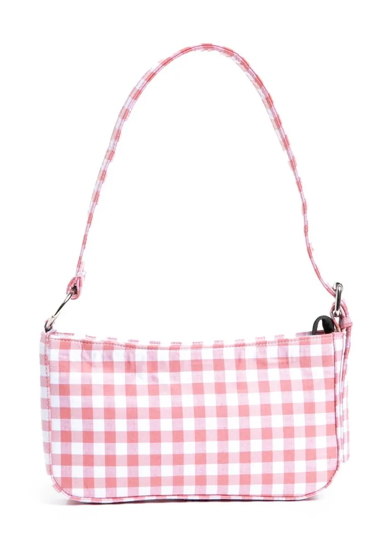 Gingham Shoulder Bag Dusty Pink