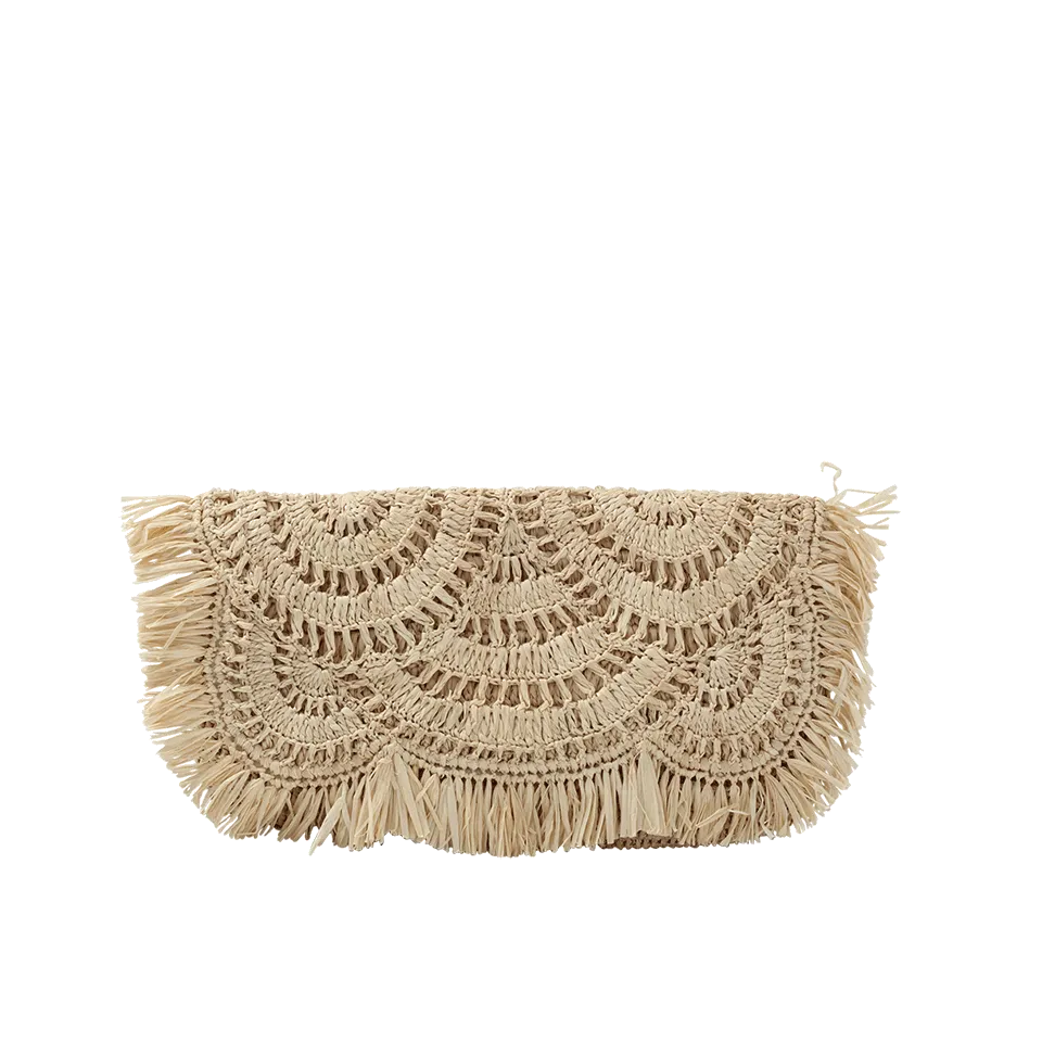 Giselle Scallop Fringe Clutch