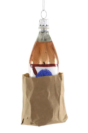 Glass Ornament - Beer in a Bag