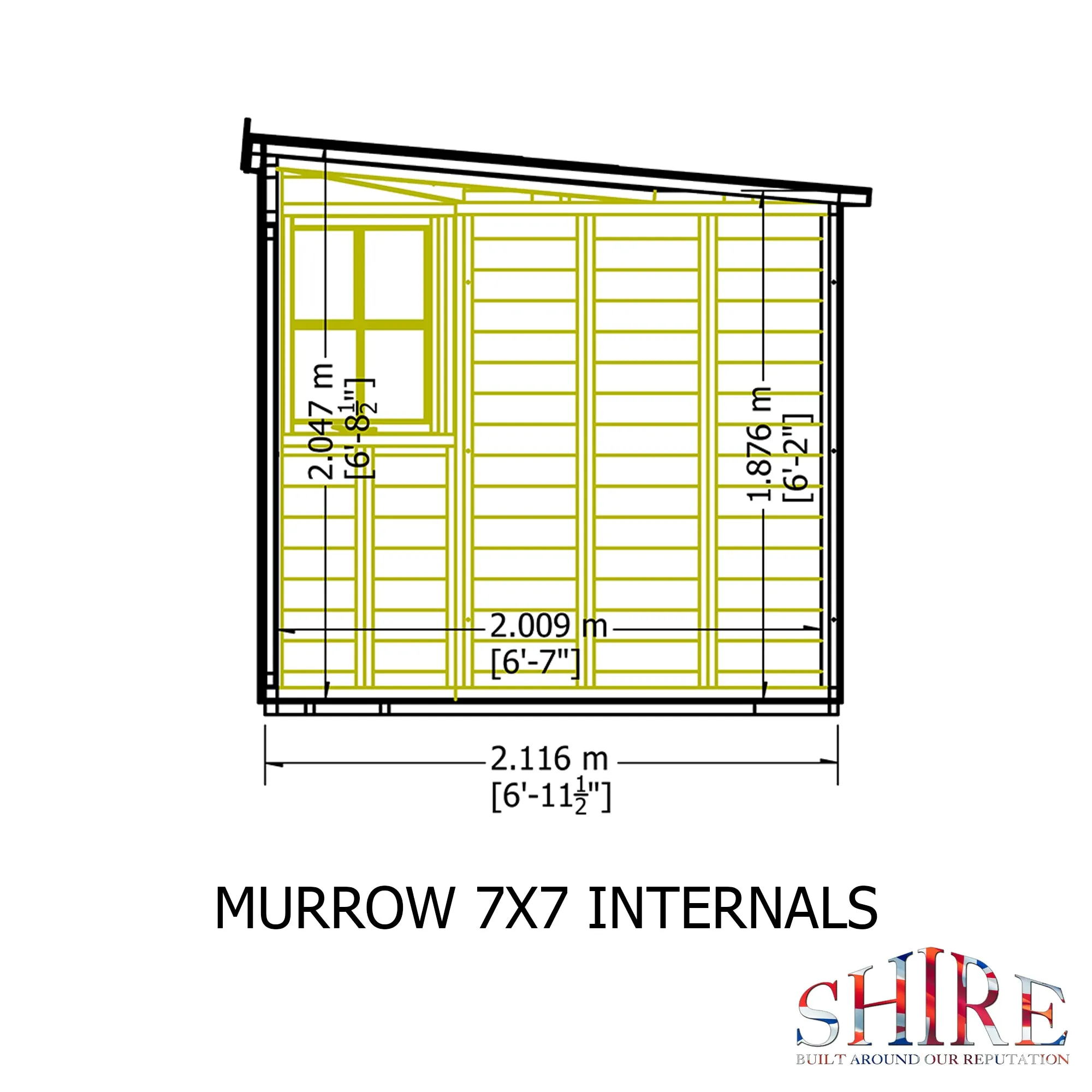 Goodwood Murrow (7' x 7') Professional Tongue and Groove Corner Shed