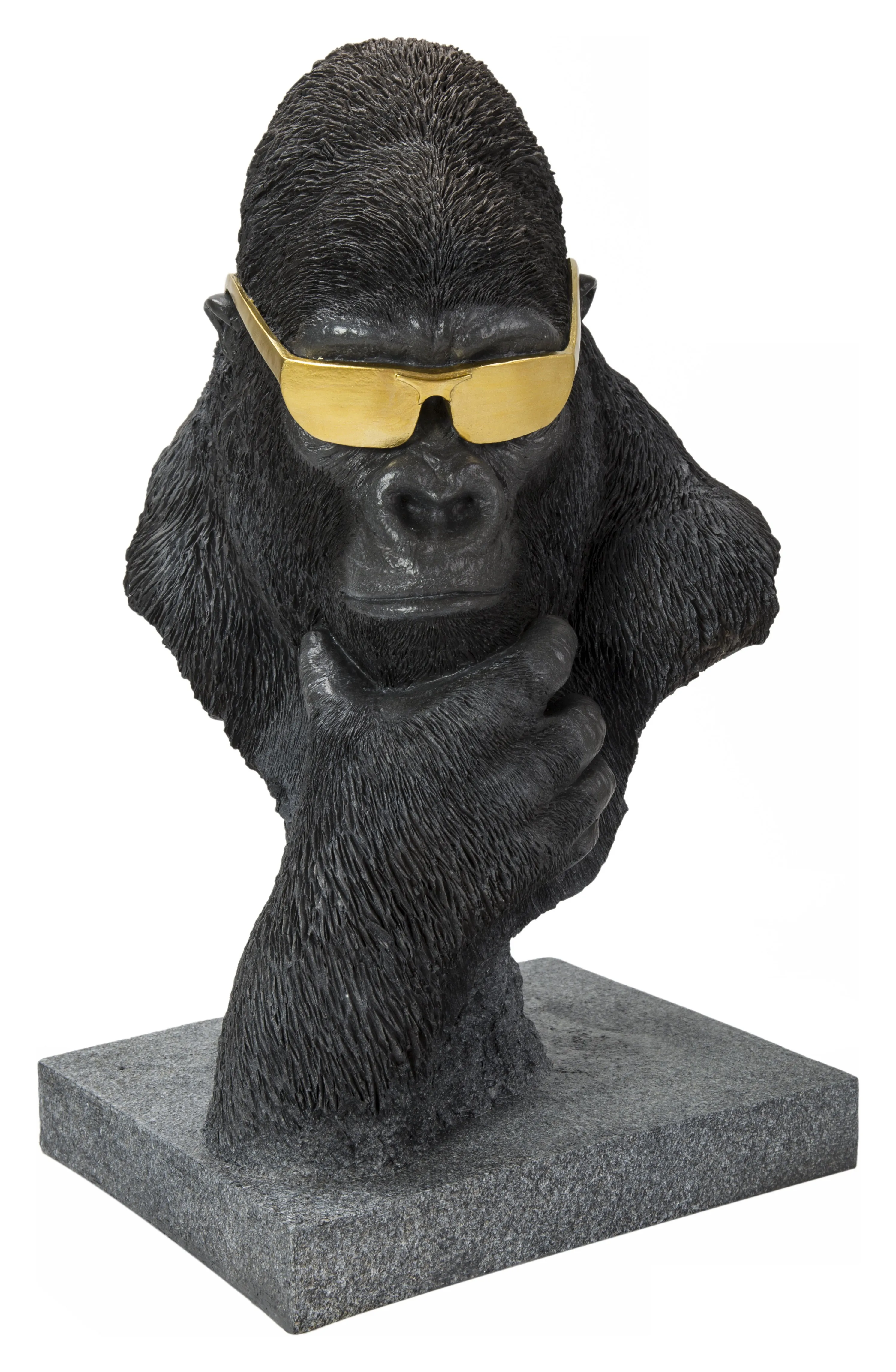 Gorilla Head With Golden Glasses