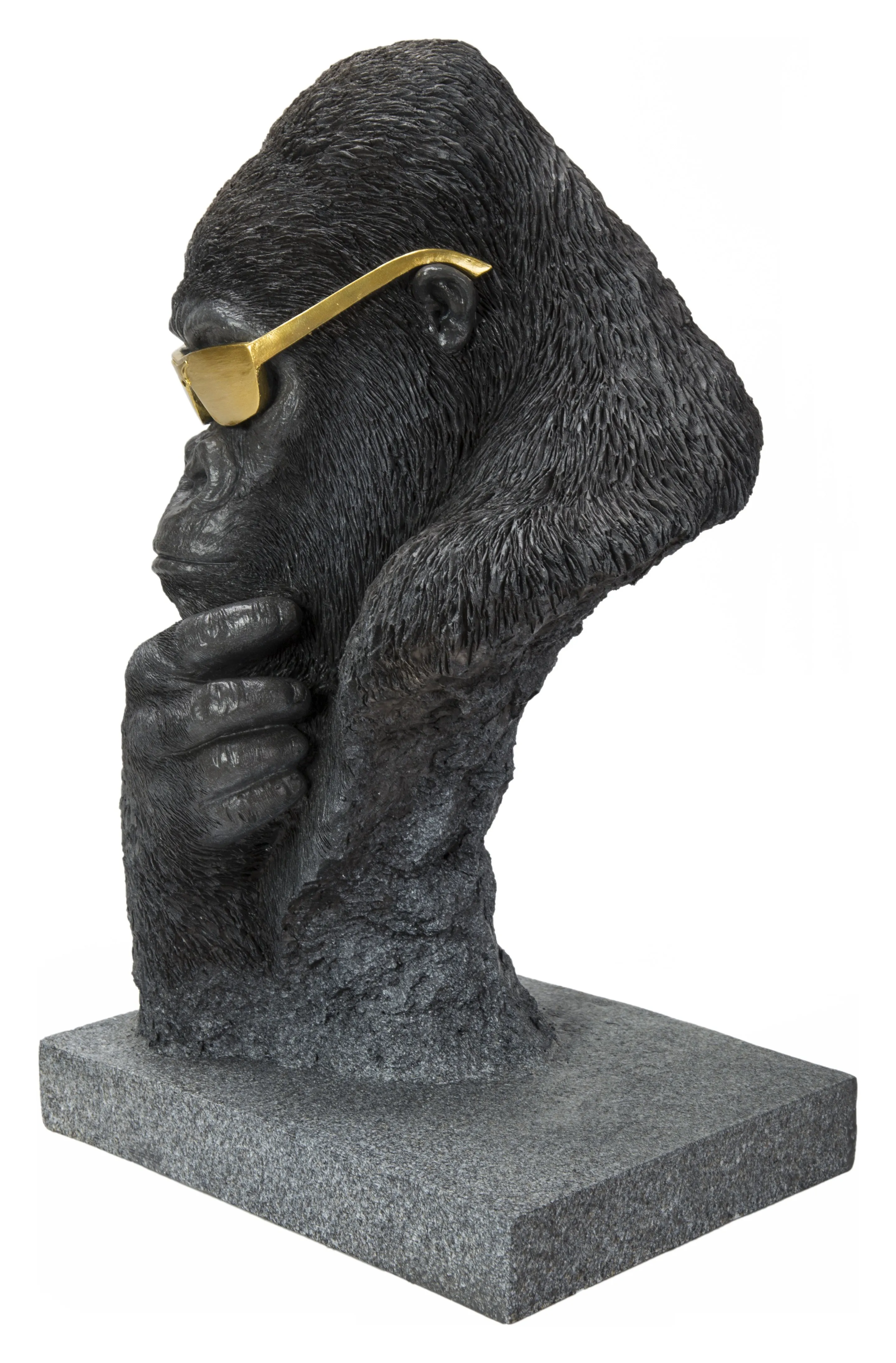 Gorilla Head With Golden Glasses