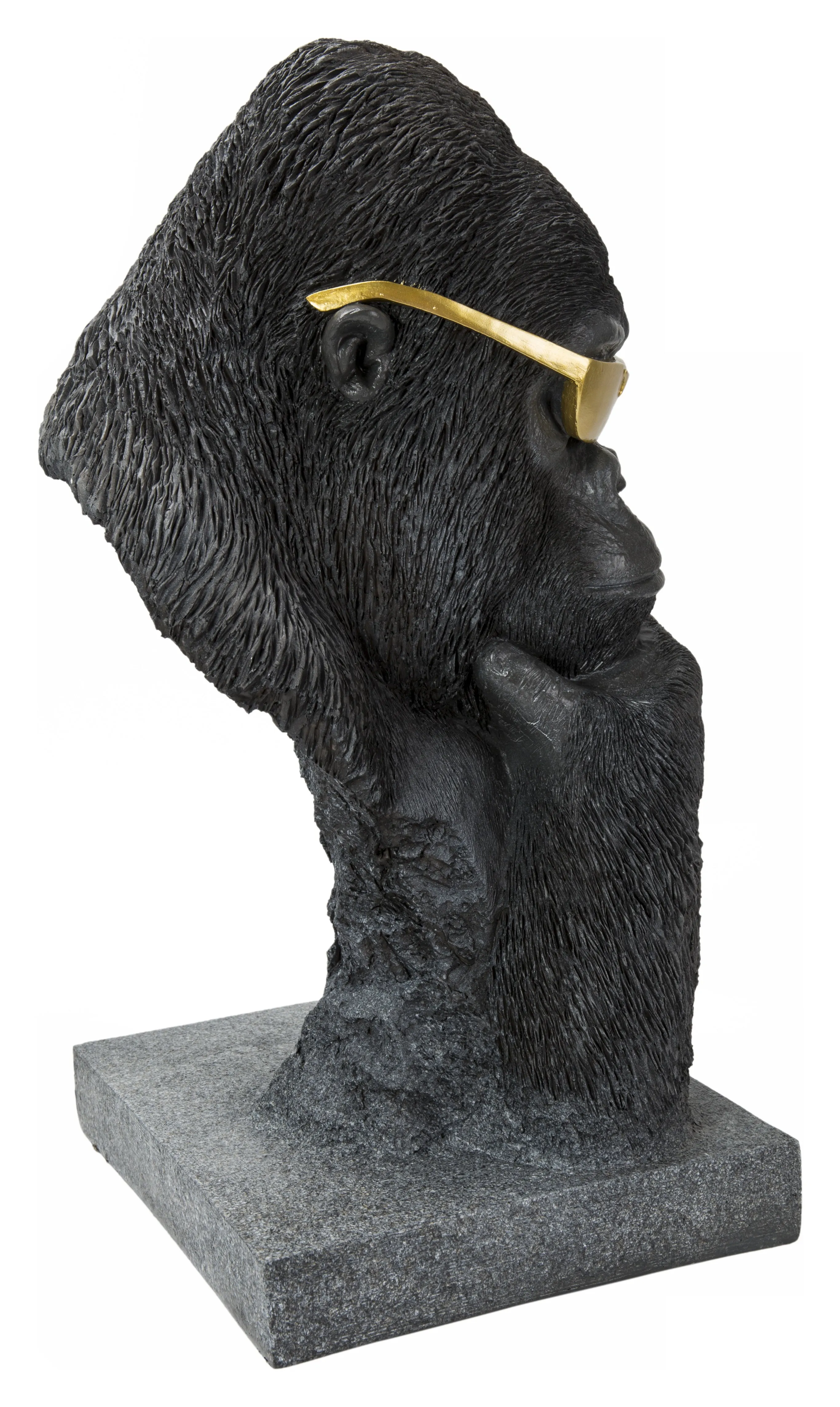 Gorilla Head With Golden Glasses