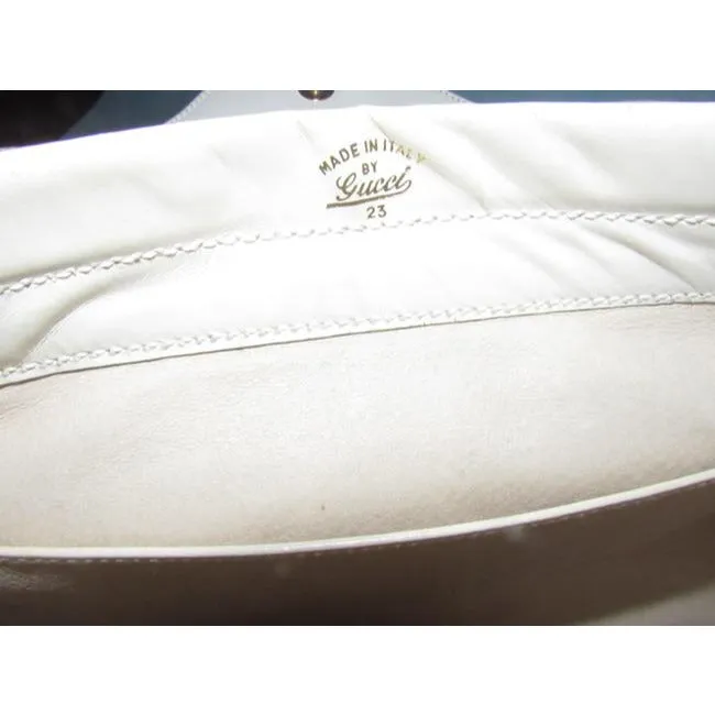 Gucci Envelope Top Stone Colored Leather Clutch