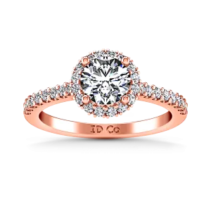 Halo  Engagement Ring Bethany 14K Rose Gold