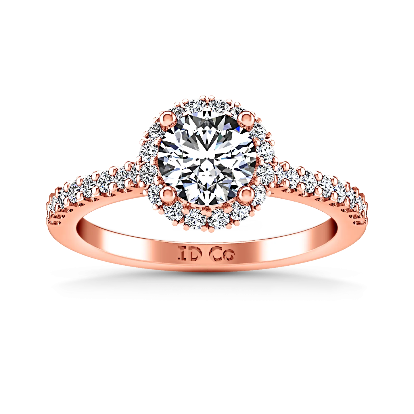 Halo  Engagement Ring Bethany 14K Rose Gold
