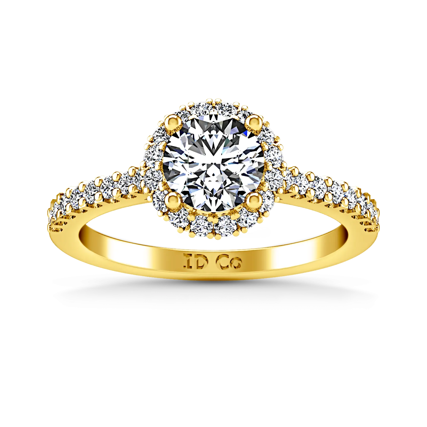 Halo  Engagement Ring Bethany 14K Yellow Gold