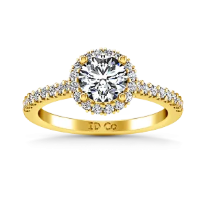 Halo  Engagement Ring Bethany 14K Yellow Gold