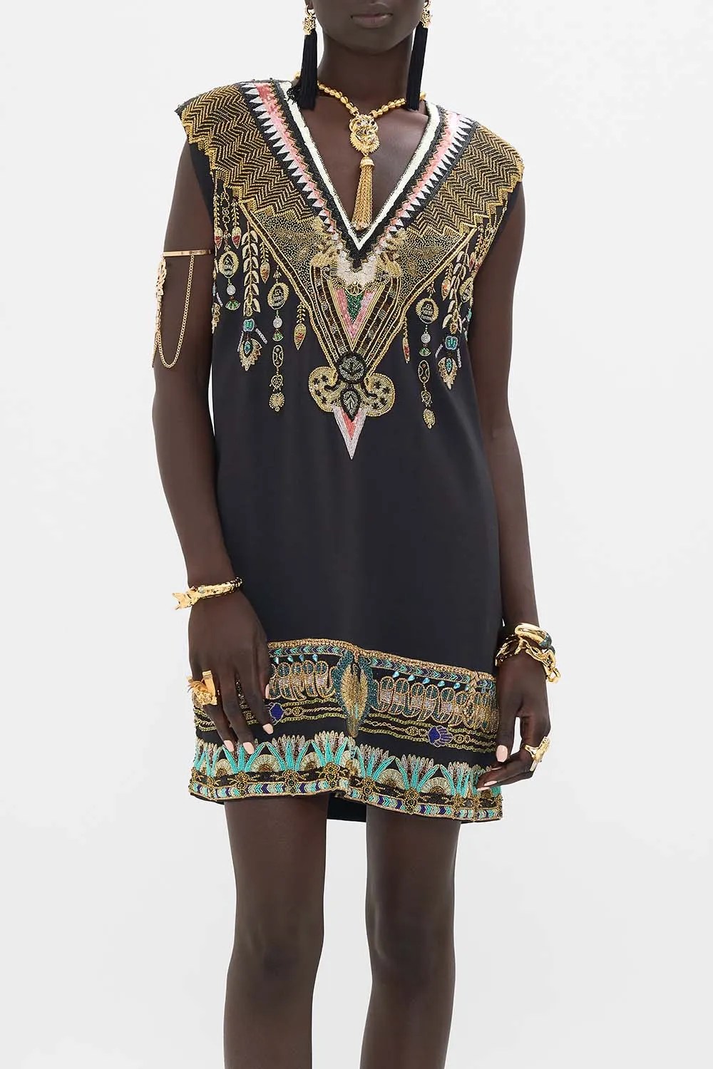 HAND EMBELLISHED SHIFT DRESS THEY CALLED HER NEFERTARI