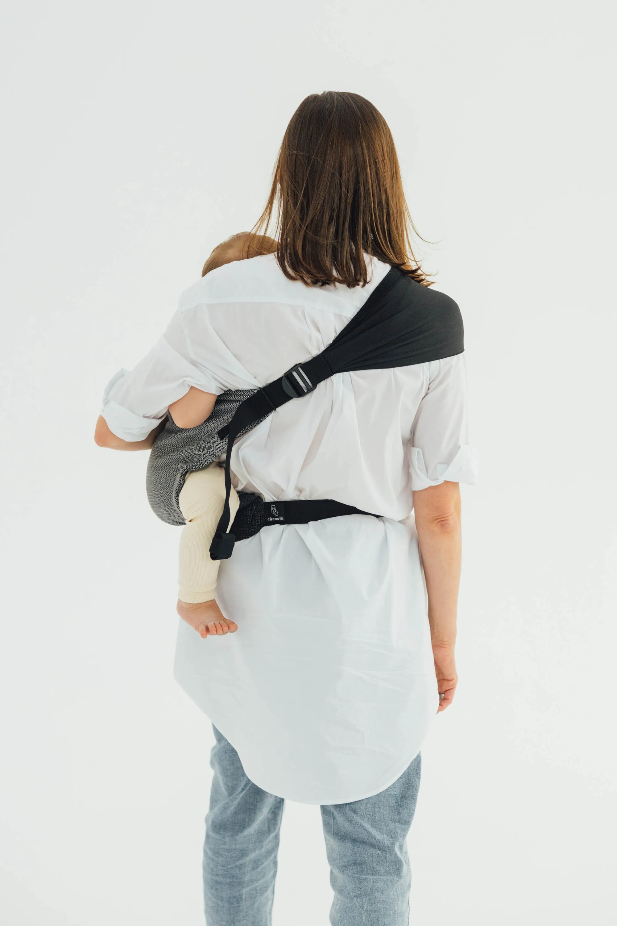 Herringbone Ombre Grey LennyHip Carrier by LennyLamb