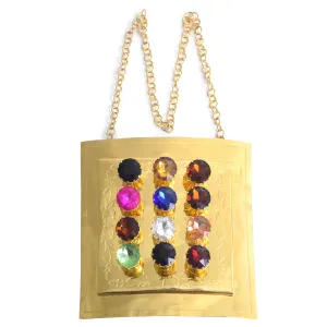 High Priest Royal Arch Chapter Breastplate - Gold Plated With Colorful Stones