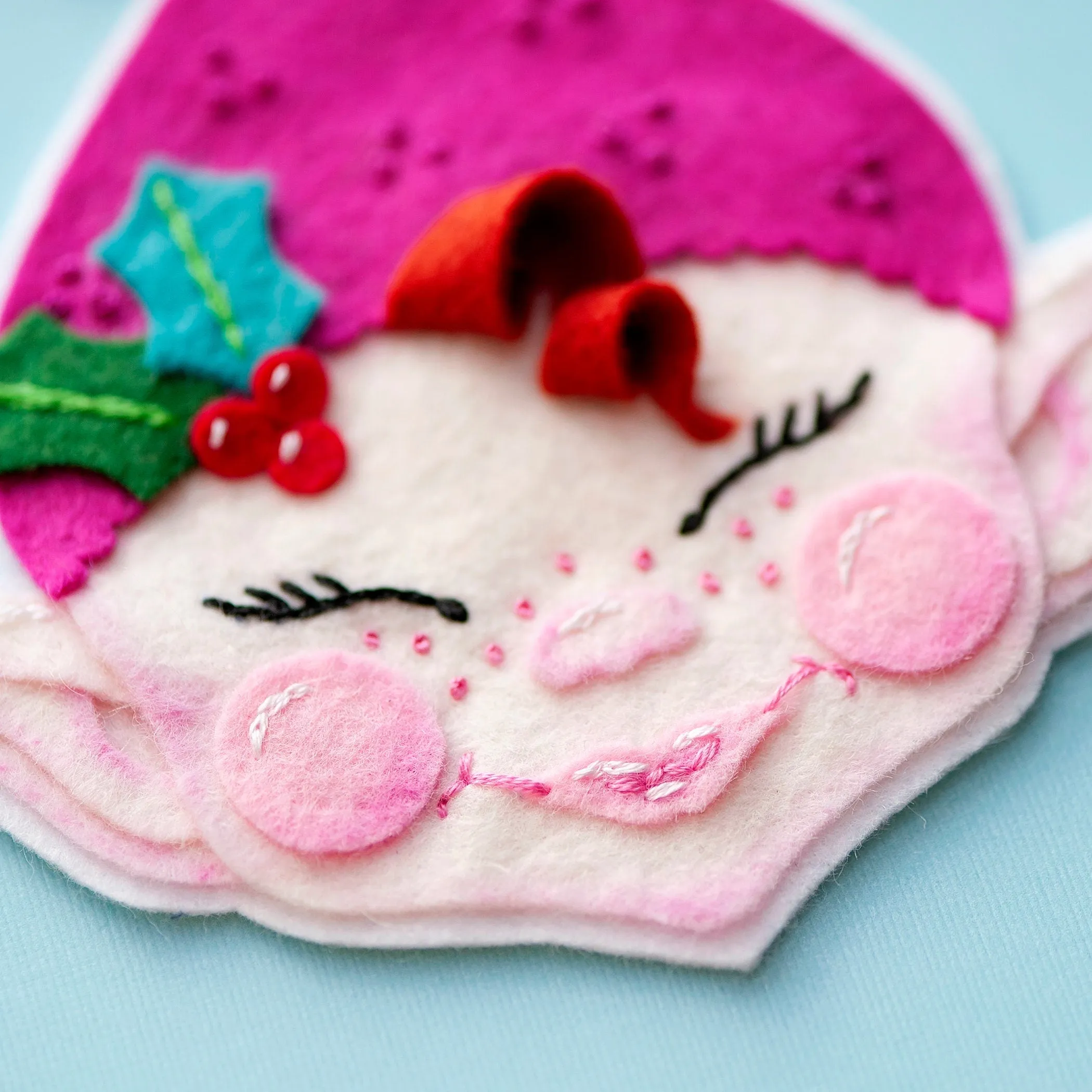 Holly and Jingle Set of TWO Wool Felt Ornament PDF Patterns