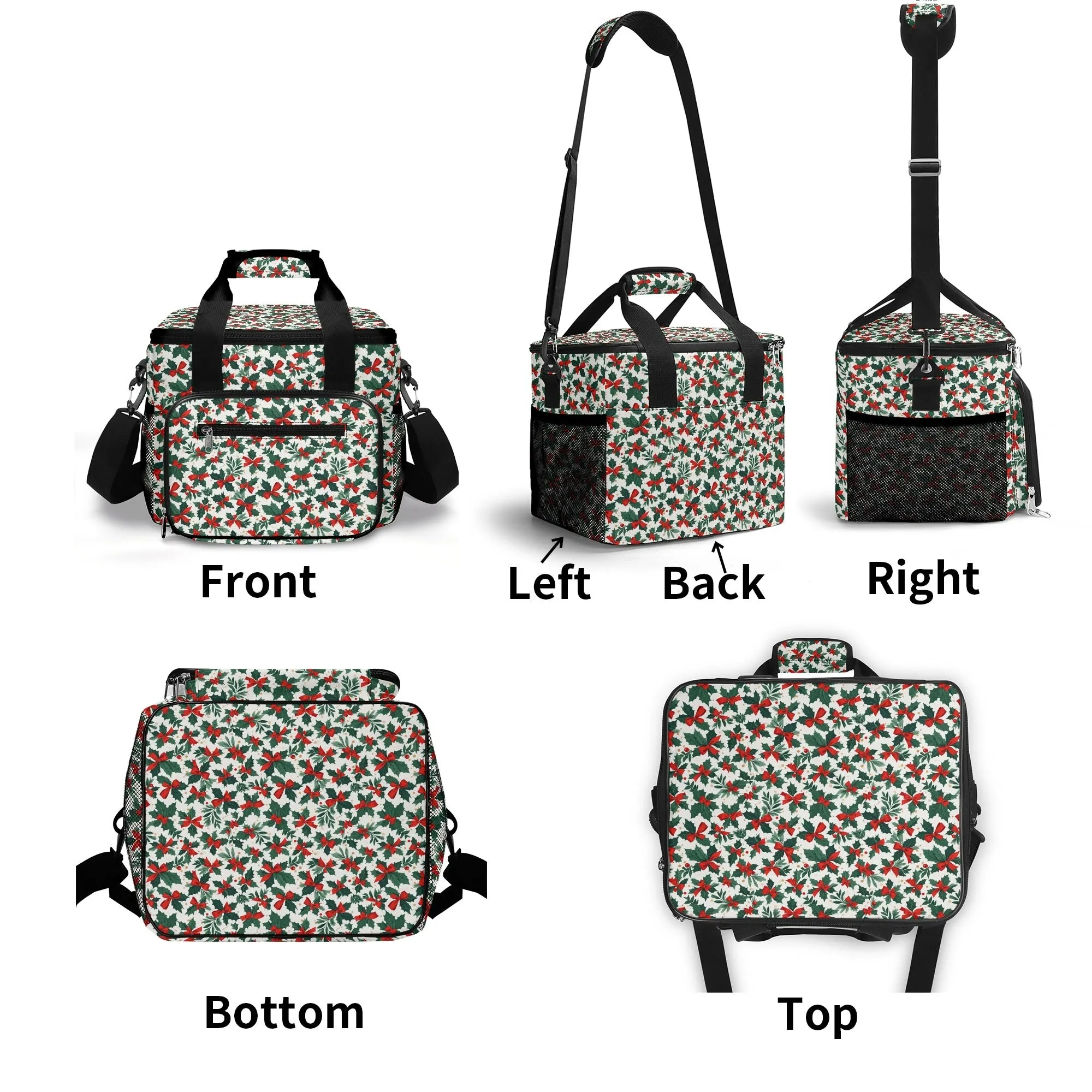 Holly Bow Insulated Leakproof Cooler Bag Lunch Box