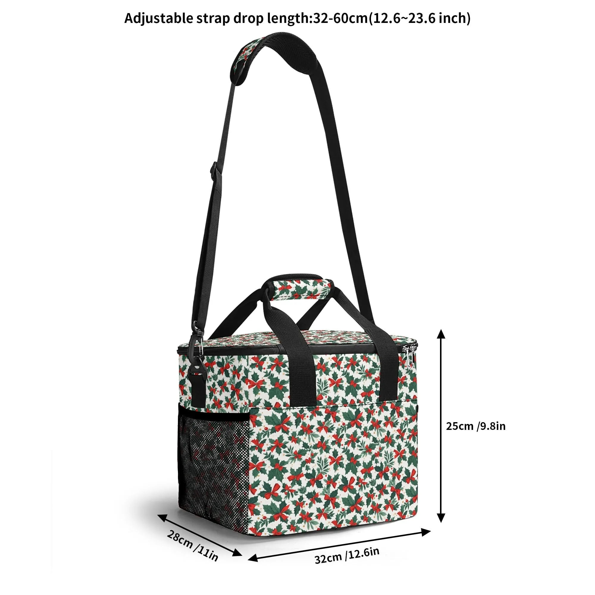 Holly Bow Insulated Leakproof Cooler Bag Lunch Box