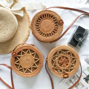 Indah Balinese Pattern Rattan Bag - 10 Patterns