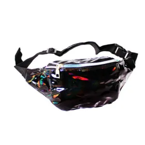 Iridescent Black Fanny Pack Bum Bag