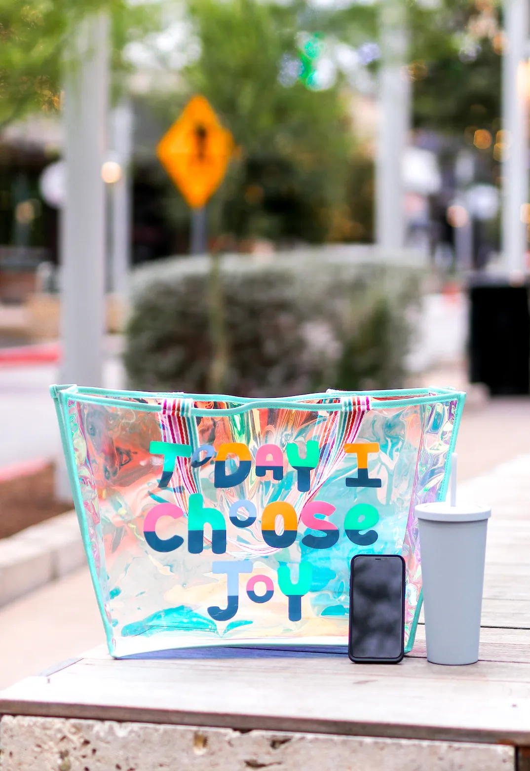 Iridescent Tote (Mint) - Today I Choose Joy