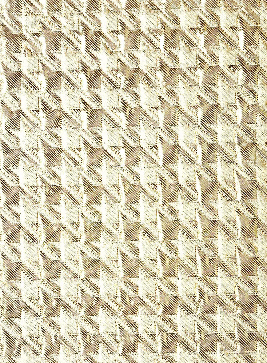 Italian Silk Golden Houndstooth Jacket
