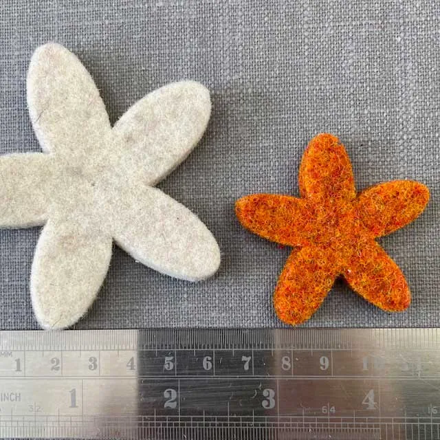 Joe's Toes Felt Daisy Flowers in Two Sizes