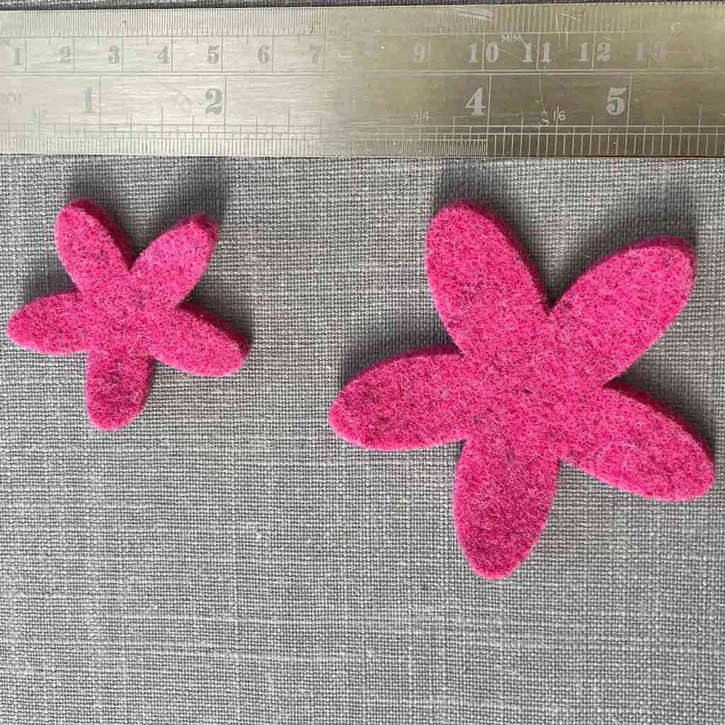 Joe's Toes Felt Daisy Flowers in Two Sizes