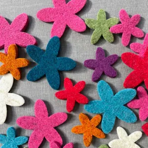 Joe's Toes Felt Daisy Flowers in Two Sizes