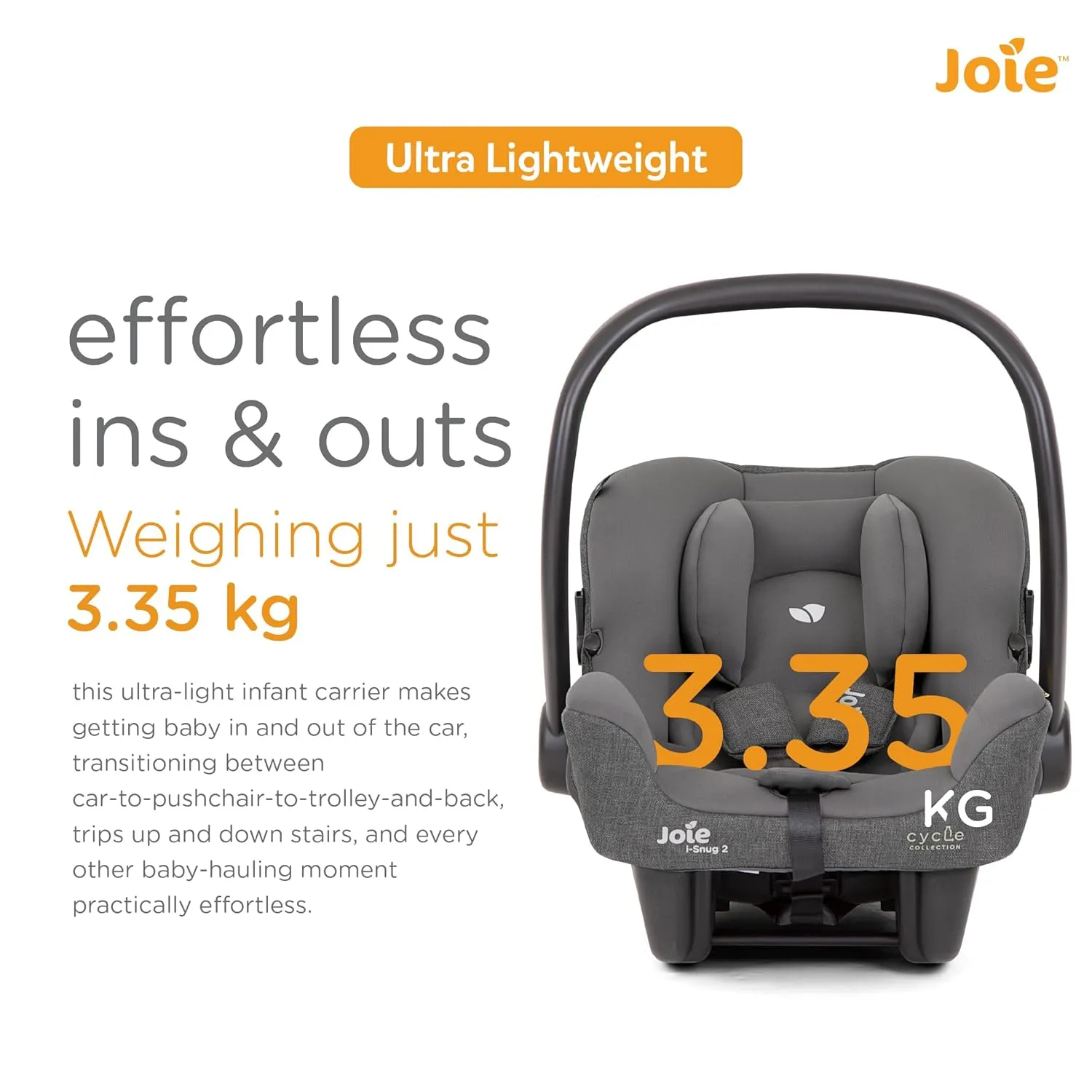Joie Infant Carrier I-Snug™ 2 Shell Grey Birth  to 13 Kg