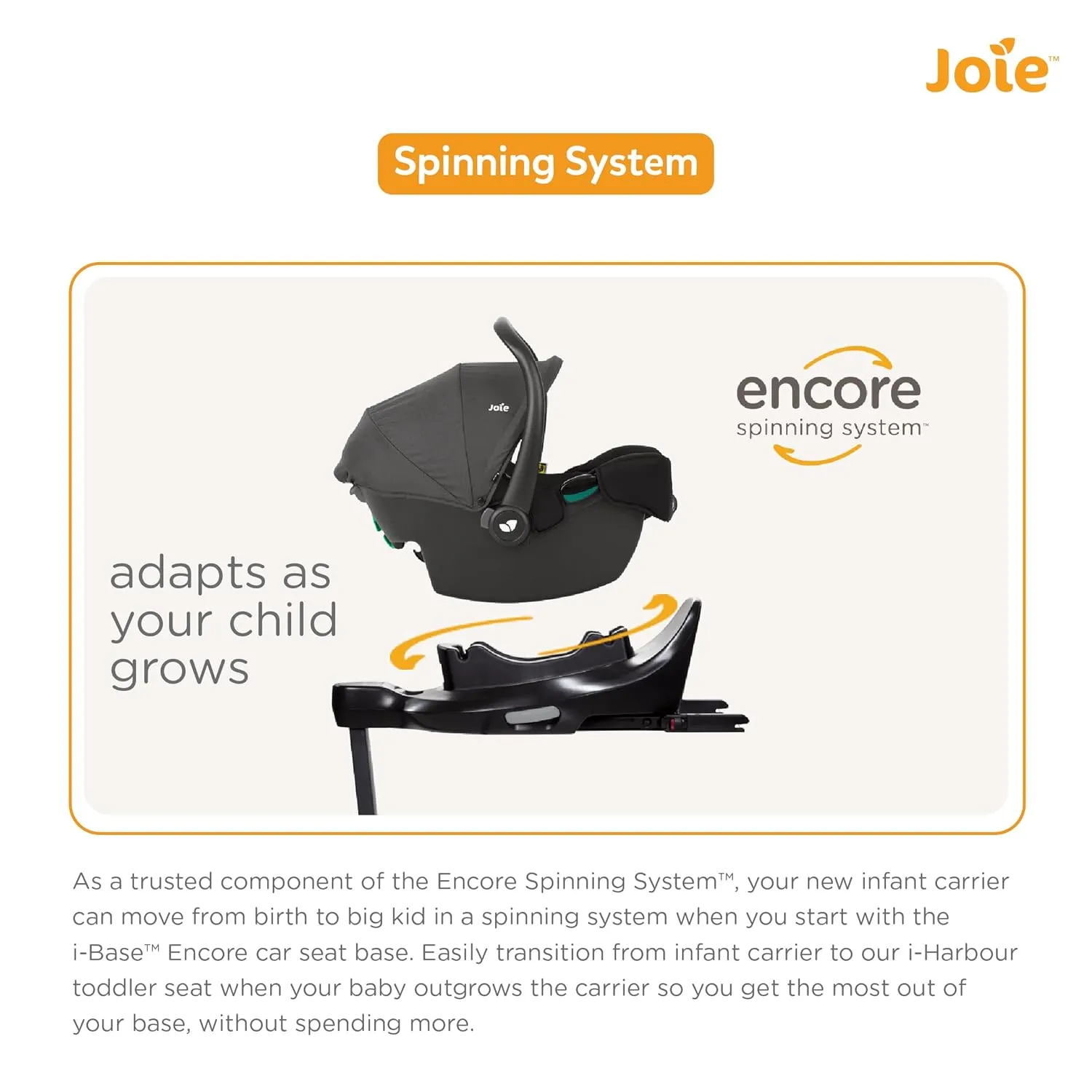 Joie Infant Carrier I-Snug™ 2 Shell Grey Birth  to 13 Kg